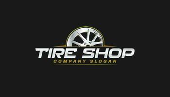 roda pneu comprar, auto aro e pneu venda fazer compras e reparar vetor logotipo