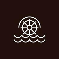 mar navio logotipo Projeto vetor