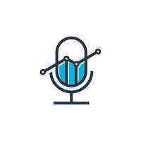 investimento podcast criativo logotipo Projeto vetor