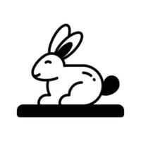 bem projetado ícone do coelho, conceito ícone do animal animal dentro na moda estilo vetor