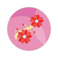 lindo flores do cereja Flor dentro moderno estilo, bem projetado ícone do flores vetor
