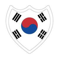 bandeira do sul Coréia dentro forma. sul Coréia bandeira dentro forma. vetor