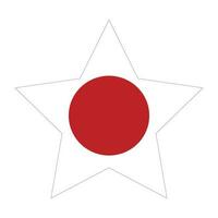 japonês bandeira dentro forma. bandeira do Japão dentro forma. vetor