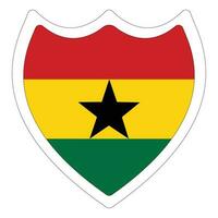 Gana bandeira. bandeira do Gana dentro Projeto forma vetor