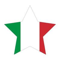 italiano bandeira dentro forma. bandeira do Itália dentro forma. vetor