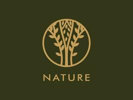 árvore logotipo vetor, jardim plantar natural símbolos modelo vetor