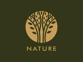 árvore logotipo vetor, jardim plantar natural símbolos modelo vetor