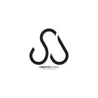 criativo mínimo carta sj elegante moda monograma logotipo conceito. sj logotipo. js logotipo vetor