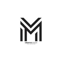 criativo carta vm linha forma moderno único monograma logotipo. vm logotipo. mv logotipo vetor