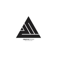 carta uma z n moderno único triângulo forma criativo monograma plano logotipo. uma logotipo. z logotipo. n logotipo vetor