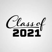 vetor ilustrar logotipo de graduação de design de 2021 e design para camiseta