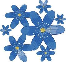 azul flor ilustração Projeto gráfico elemento arte cartão vetor