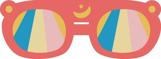 verão viagem elemento de praia Diversão colorida oculos de sol ilustração plano ícone vetor