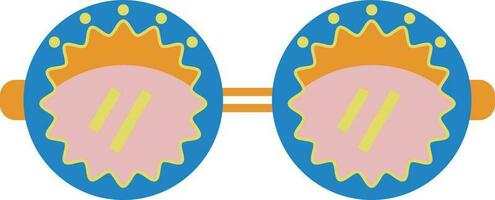 verão viagem elemento de praia Diversão colorida oculos de sol ilustração plano ícone vetor