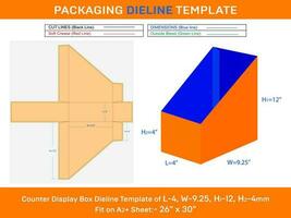 contador exibição caixa delinear modelo para atacado eu 4xw 9,25xh1 12xh2 4 polegada vetor