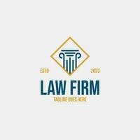 criativo legal pilar coluna logotipo Projeto para escritório de advocacia o negócio vetor conceito ilustração idéia