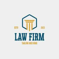 criativo legal pilar coluna logotipo Projeto para escritório de advocacia o negócio vetor conceito ilustração idéia