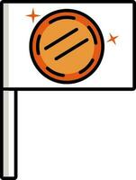 moeda símbolo tabuleta ícone dentro laranja e branco cor. vetor