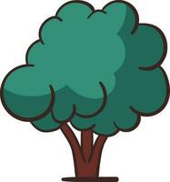 isolado árvore ícone dentro verde cor. vetor