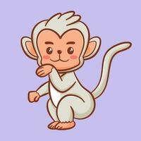 personagem de desenho animado de macaco fofo vetor