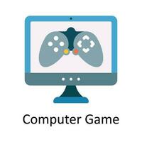 computador jogos vetor plano ícone Projeto ilustração. Esportes e jogos símbolo em branco fundo eps 10 Arquivo