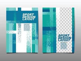 conjunto de design de modelo de layout de design de esporte vetor