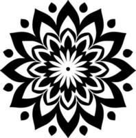 mandala, Preto e branco vetor ilustração