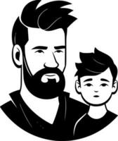 Papai - Preto e branco isolado ícone - vetor ilustração