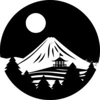 Japão, minimalista e simples silhueta - vetor ilustração
