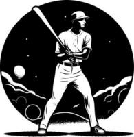 beisebol, minimalista e simples silhueta - vetor ilustração