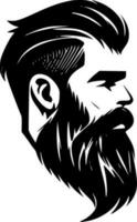 barba - minimalista e plano logotipo - vetor ilustração