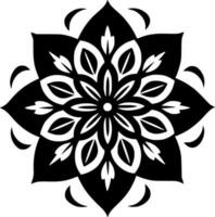 mandala - Preto e branco isolado ícone - vetor ilustração