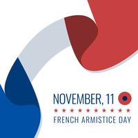 Resumo da França, acenando a celebração do dia do armistício de bandeira