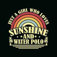 água pólo Projeto uma menina quem O amor é brilho do sol e água pólo vetor