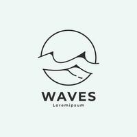 ondas mar logotipo ícone projeto, oceano vetor ilustração Projeto