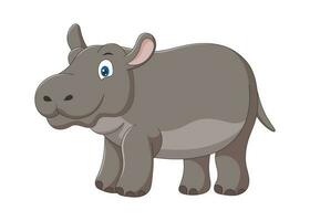 fofa desenho animado hipopótamo. desenhando africano bebê selvagem animal sorridente hipopótamo. tipo sorridente selva safári animal rio cavalo. criativo gráfico mão desenhado imprimir. vetor eps ilustração