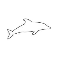 náutico golfinho. mar embaixo da agua animal. vetor ilustração