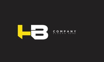 hb letras do alfabeto iniciais monograma logotipo bh, h e b vetor