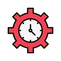 ícone de configurações de hora vetor