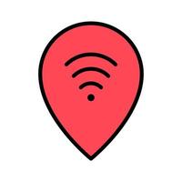 ícone de localização wi-fi vetor