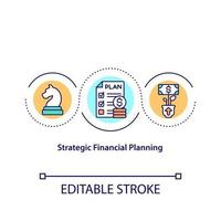 ícone do conceito de planejamento financeiro estratégico vetor