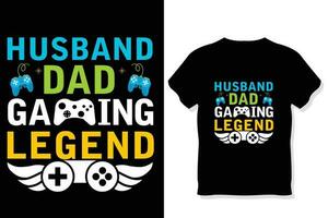 marido Papai e jogos lenda jogos t camisa ,jogos citações t camisa jogador t camisa Projeto vetor