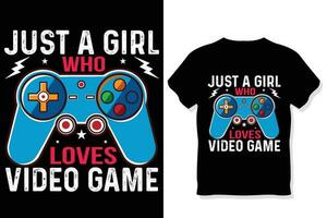 somente uma menina quem O amor é vídeo jogos t camisa jogos citações t camisa jogador t camisa Projeto vetor