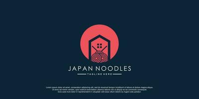 Japão Comida logotipo com criativo estilo Projeto idéia conceito para o negócio vetor