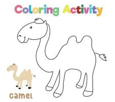 coloração animal planilha página. Diversão atividade para crianças. educacional imprimível coloração planilha. coloração atividade para crianças. vetor ilustração.