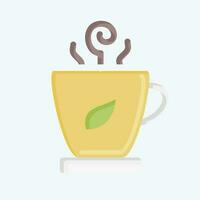 ícone copo do chá. relacionado para chá símbolo. plano estilo. simples Projeto editável. simples ilustração. verde chá vetor