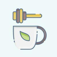 ícone querida chá. relacionado para chá símbolo. rabisco estilo. simples Projeto editável. simples ilustração. verde chá vetor