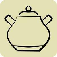 ícone açúcar. relacionado para chá símbolo. mão desenhado estilo. simples Projeto editável. simples ilustração. verde chá vetor