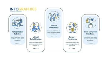 modelo de infográfico de vetor de engenharia de reabilitação