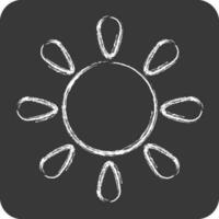 ícone Sol. relacionado para espaço símbolo. giz estilo. simples Projeto editável. simples ilustração vetor